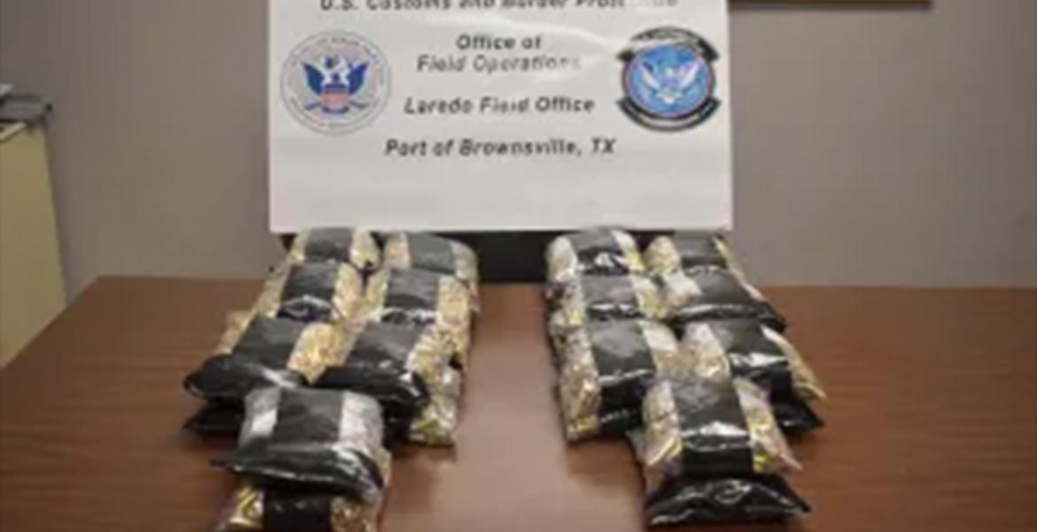 Bags containing nearly 9,000 rounds of unreported ammunition seized by CBP officers at Brownsville Port of Entry.