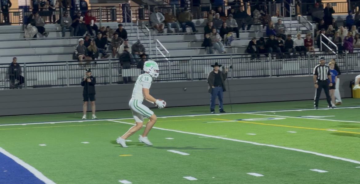 Wall's Levi King prepares to punt against Gunter in the state semifinals Friday, Dec. 12, 2025.