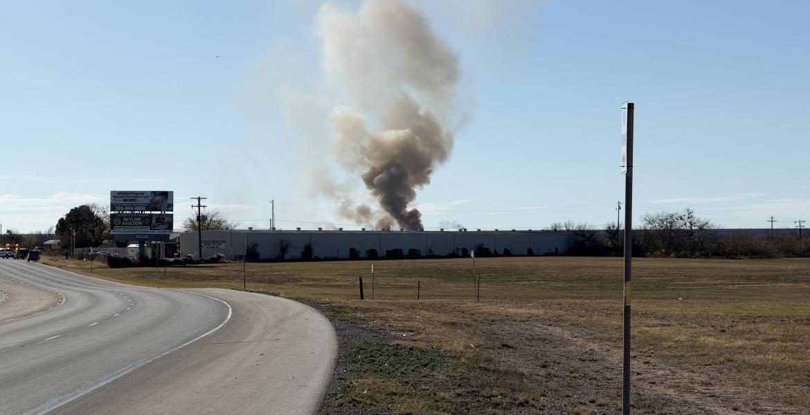 Fire near Lake Nasworthy on Dec. 26, 2025.