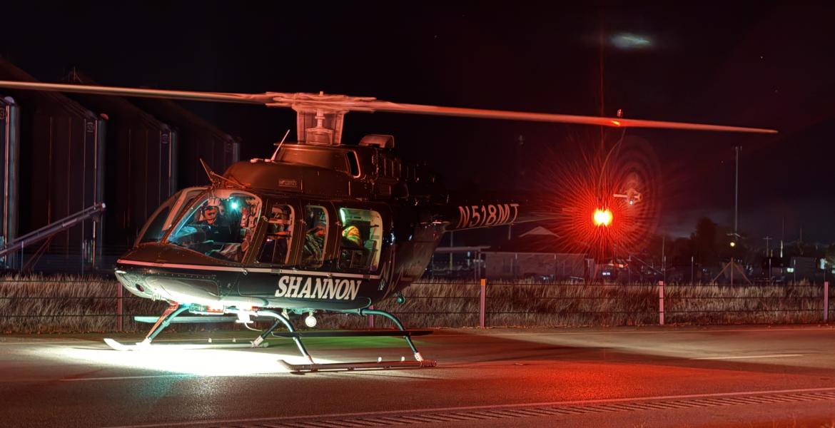 AirMed1 lands at crash in Wall on Dec. 10, 2025.