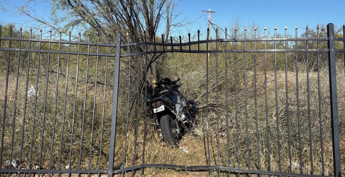 Novice Motorcyclist Crashes Through Sturdy Steel Fence on Dec. 12, 2025.