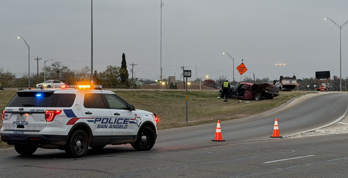 SAPD Cruiser Involved in Rollover Crash