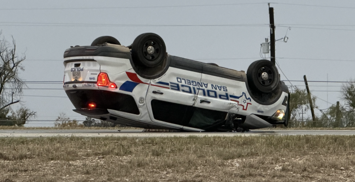 SAPD Cruiser Involved in Rollover Crash