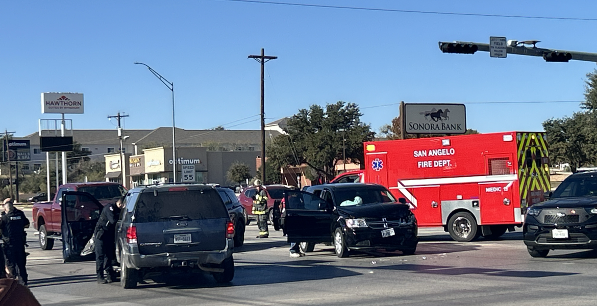 A crash at the intersection of Sherwood Way and FM 2288 on Wednesday morning caused one person to be taken to the hospital.