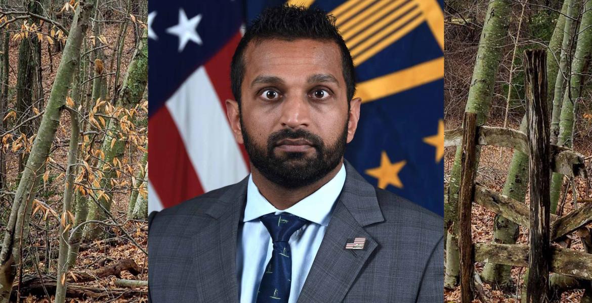 Kash Patel in the woods.