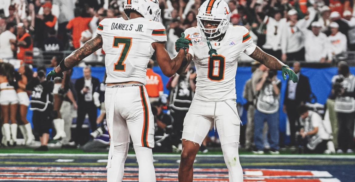 Miami Hurricanes in action at the Fiesta Bowl 2026