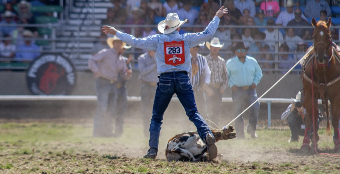San Angelo cowboy Dylan Hancock turned in the fastest time at the National Western Stock Show and Rodeo in Denver on Sunday, beating the defending world champion for the title.