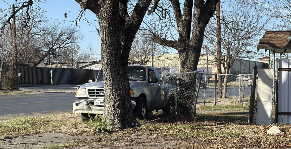 Silver Pickup T-Boned in Crash on Avenue N