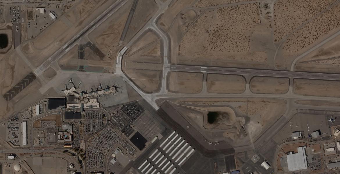 A satellite image of El Paso International Airport, in El Paso, in this handout picture taken on February 6, 2026. The U.S. halted all flights to and from the airport on February 10 for "special security reasons," according to the U.S. Federal Aviation Administration.