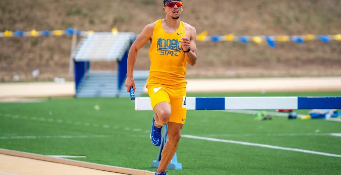 Angelo State senior Rami Balti was named the NCAA Division II National Athlete of the Week by the United States Track &amp; Field and Cross Country Coaches Association on Monday afternoon for his outstanding performances at the New Mexico Team Open last weekend.