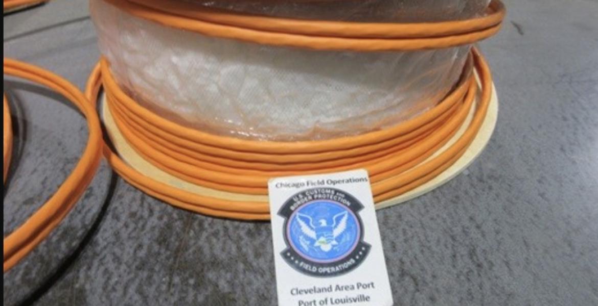 U.S. Customs and Border Protection intercepted a spool of ethernet cable concealing almost seven pounds of Ketamine.