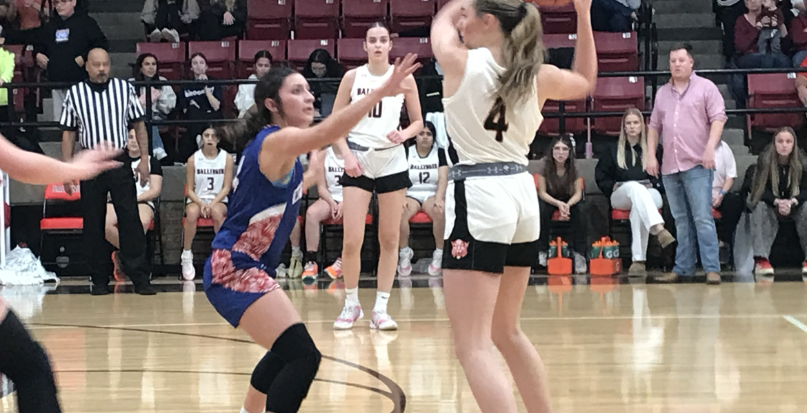 Ballinger's Ashtyn Wilson is guarded by Coleman's Savannah Hurtado on Tuesday, Feb. 10, 2026.