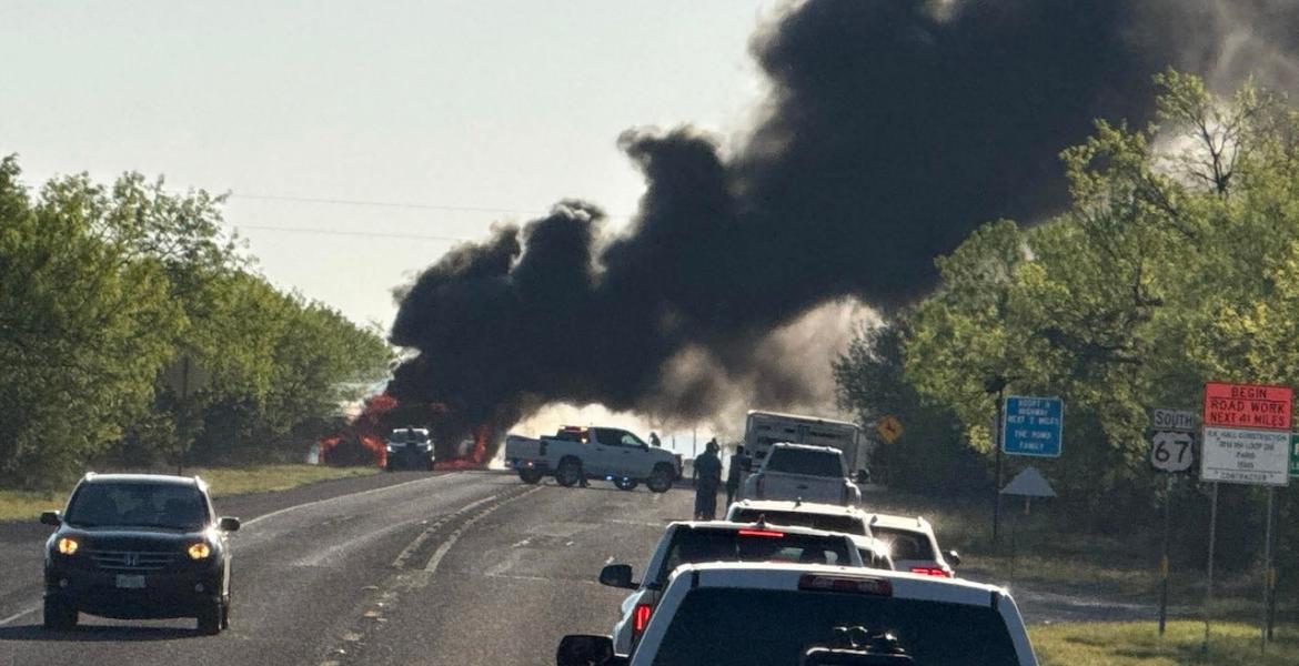 Dove Creek Firefighters Respond to Fiery Vehicle Crash on US 67 on March 26, 2026