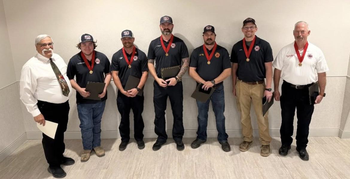 Several members of the Wall Volunteer Fire Department were recently awarded the Medal of Valor for their actions during the July 4 flooding last year.