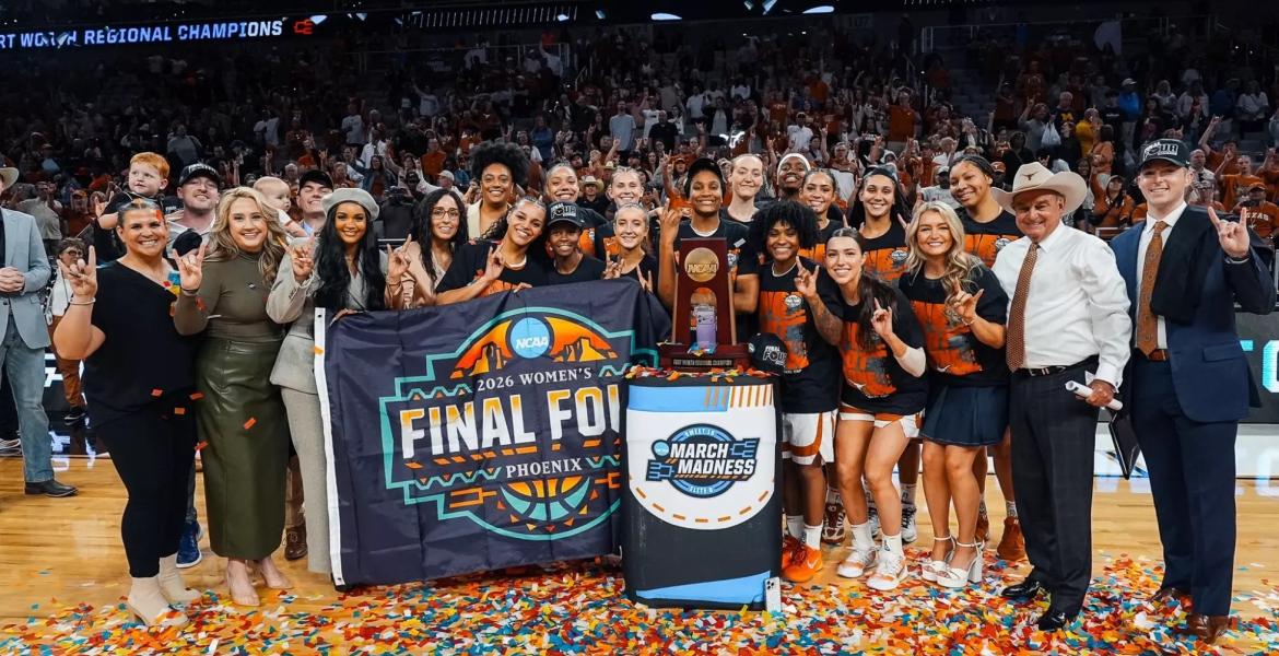 The University of Texas women's basketball team is in the Final Four for the fifth time in program history after a resounding win over Michigan on Monday.