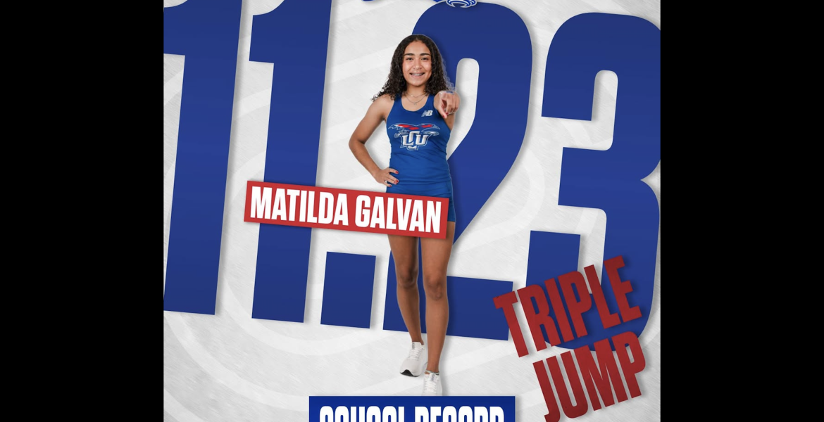 Former Ballinger standout Matilda Galvan broke the Lubbock Christian University school record in the triple jump Saturday at the Lone Star Conference Indoor Track and Field Championships
