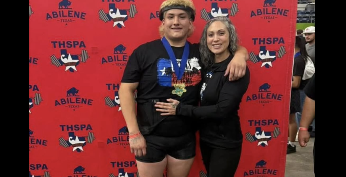 San Angelo Lake View senior James Hogeda won the state title Friday in the 275-pound weight class at the Division II state powerlifting meet at the Taylor County Expo Center in Abilene.