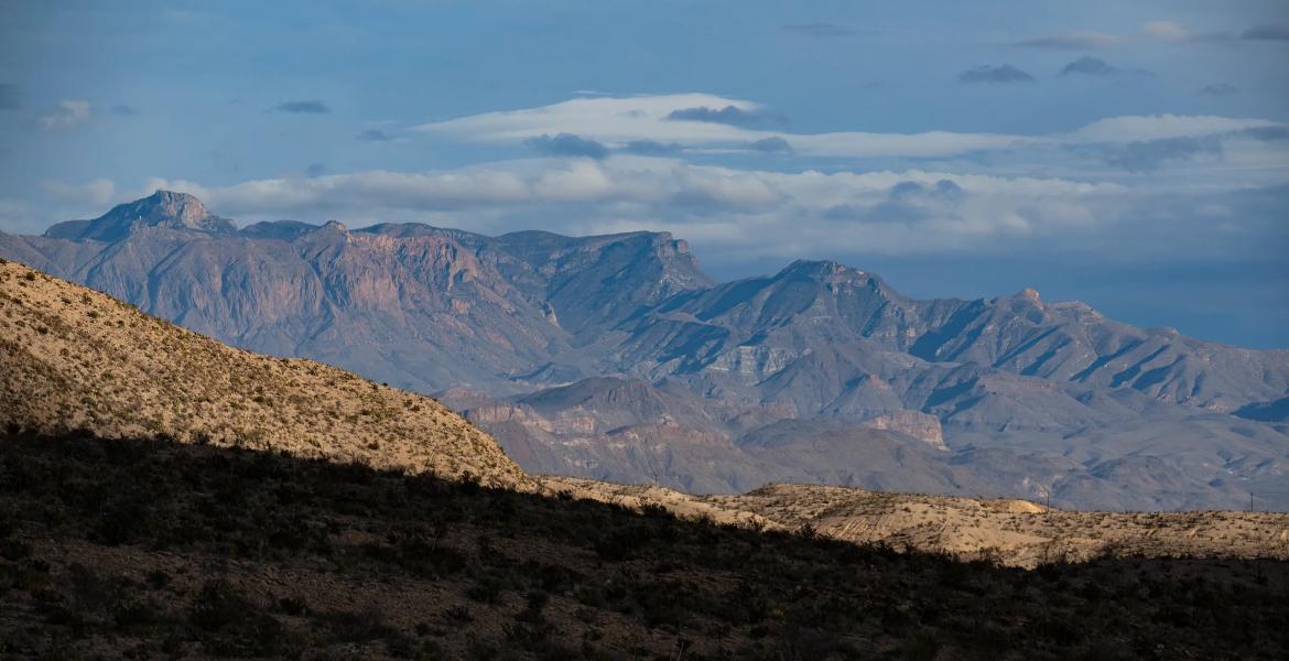 The Chisos Mountains, part of the Big Bend National Park, on Jan. 23, 2024.