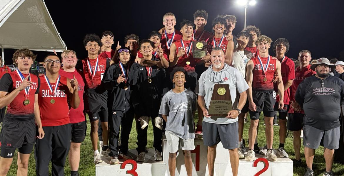 The Ballinger Bearcats defended their District 8-2A track title Thursday with a runaway performance by more than 50 points over the rest of the field.