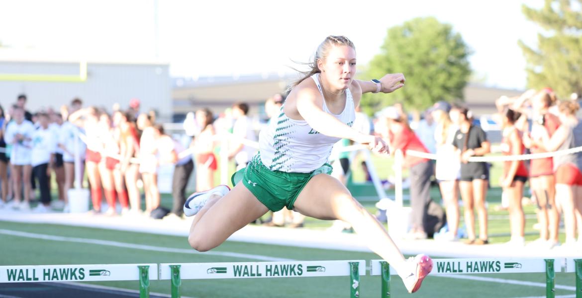 Wall's Jaycee White won the 110 hurdles Thursday at the District 6-3A Track and Field Meet.