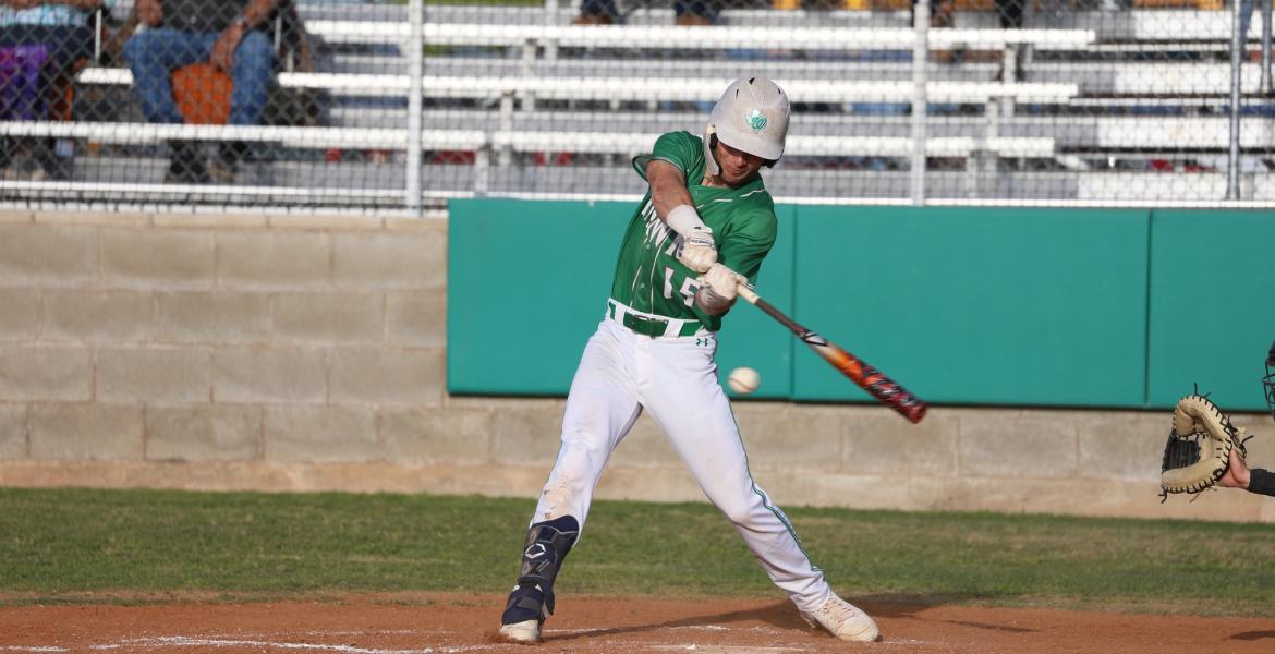 Wall's Hagyn Barbee swings at a pitch during the Hawks' game against Abilene High on Friday, April 10, 2026.