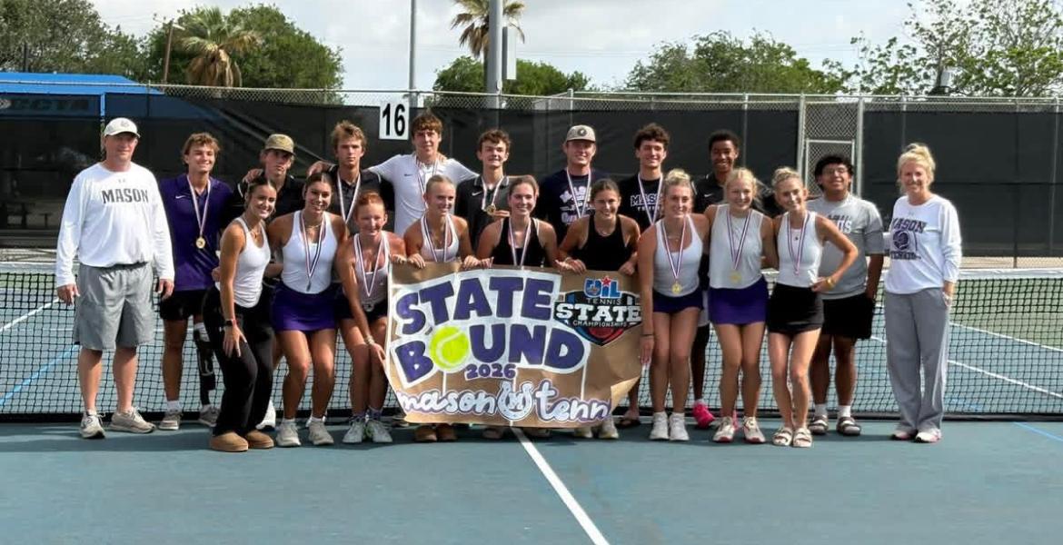 The tennis capital of Texas added to its legacy Tuesday as Mason won all five divisions at the Region IV-2A Meet.