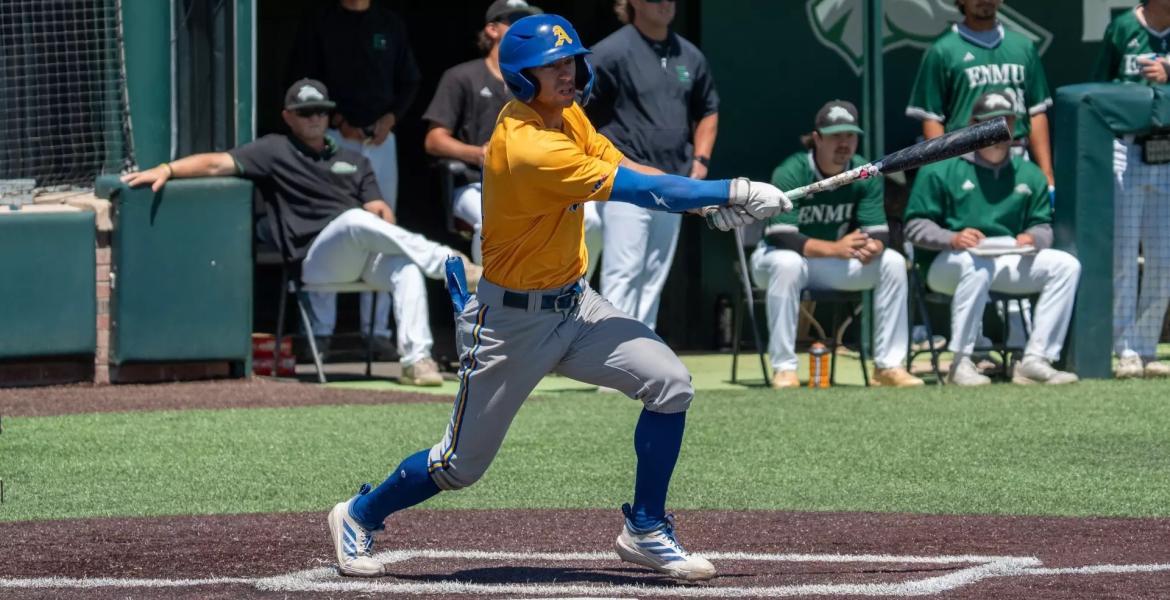Angelo State's Austin Beck became the program's all-time leader in hits and RBIs on Sunday in the Rams' win over Eastern New Mexico.