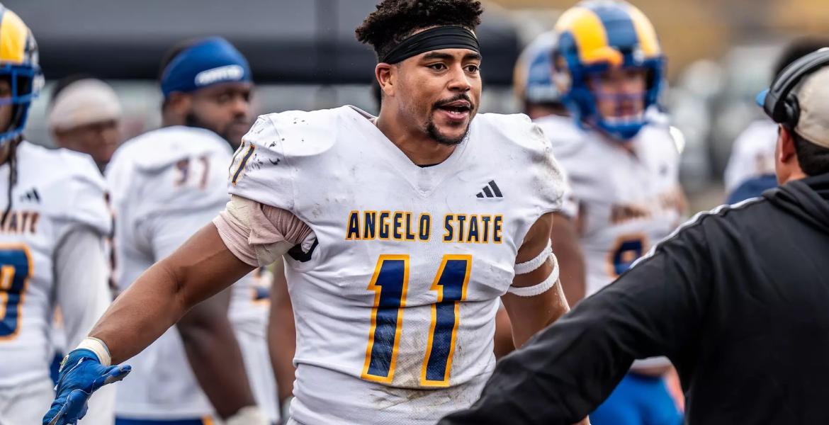 Former Angelo State linebacker Eric Rascoe was selected sixth overall by the Calgary Stampeders in the Canadian Football League Draft on Tuesday.