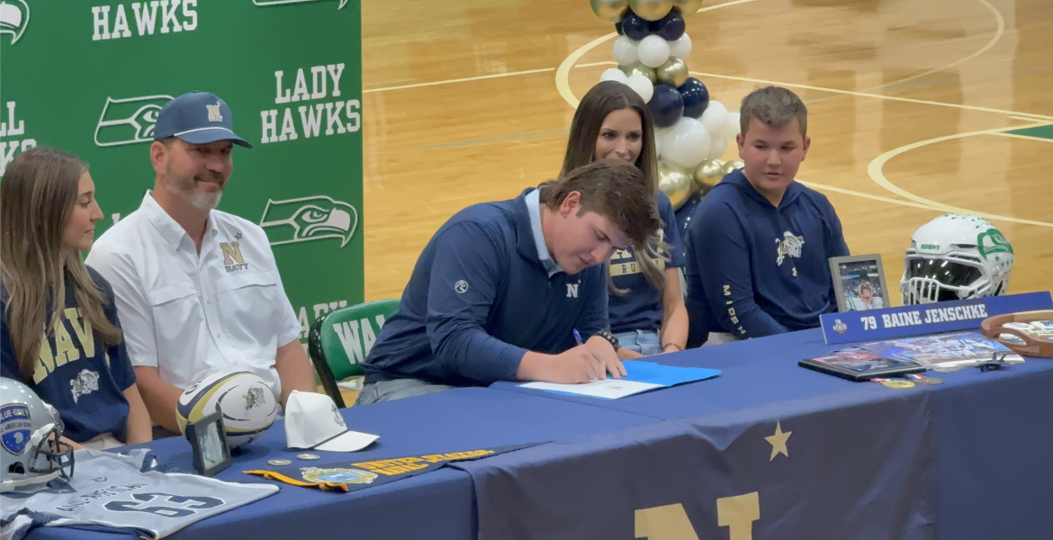 Wall's Baine Jenschke signs with the U.S. Naval Academy
