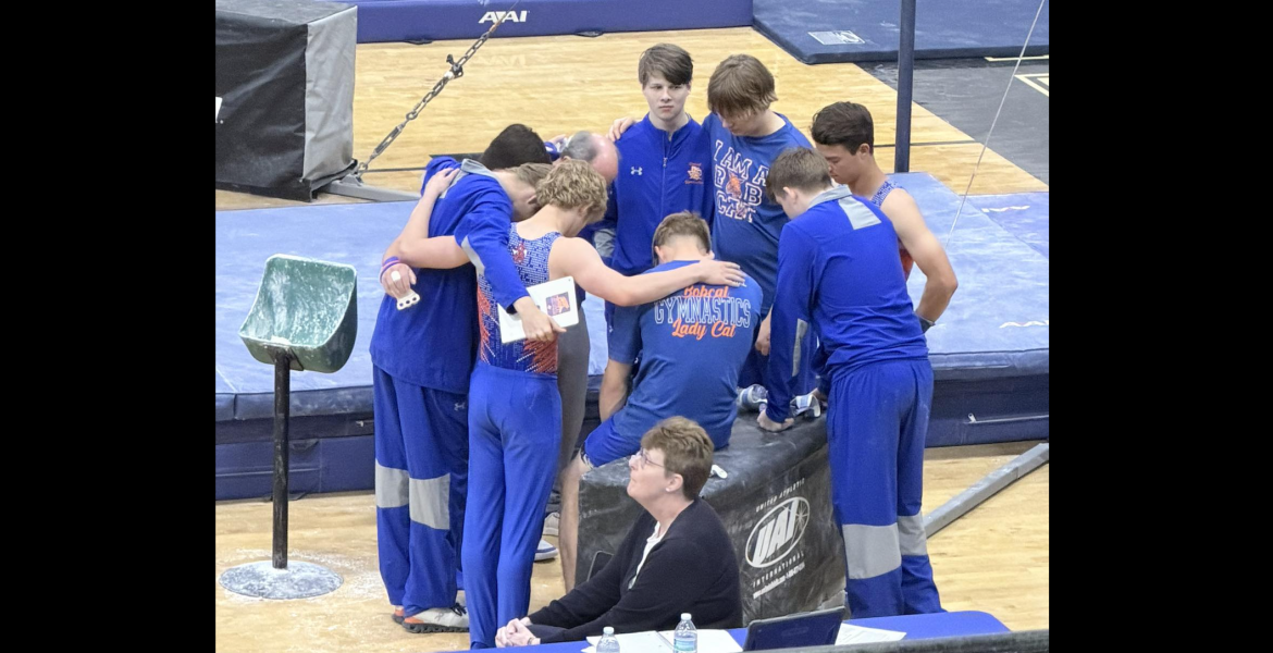 The San Angelo Central boys gymnastics team won the regional title Saturday, April 11, 2026.