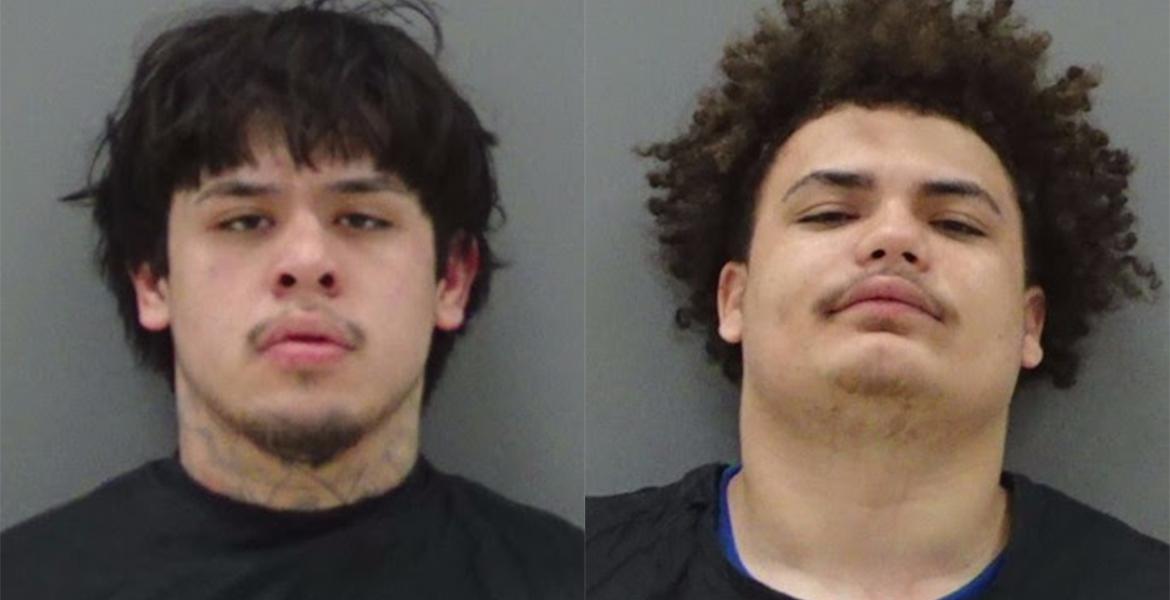 (Left) D'Carlos Balderas, 20yoa, who was arrested on warrants for ASSAULT CAUSES BODILY INJURY FAMILY VIOLENCE, EVADING ARREST DETENTION AND EVADING ARREST DET W/VEHICLE. (Right) Noah Carson, 21 yoa, who was arrested on a warrant for EVADING ARREST DET W/VEHICLE.