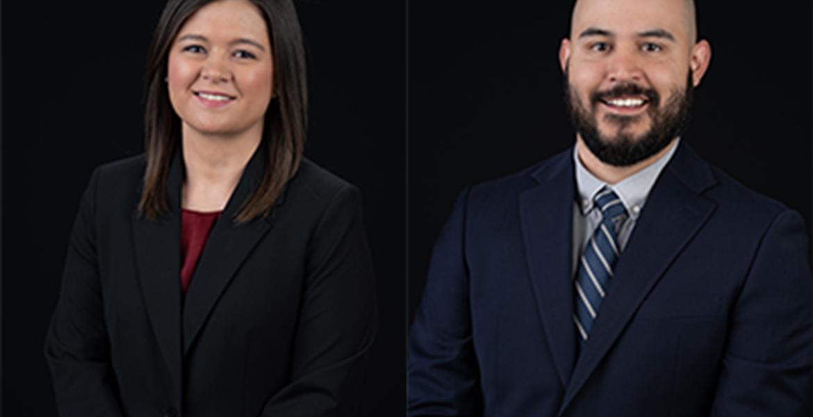 (Left) Shani Jordan, assistant finance director. (Right) Jonathan Flores, finance director.