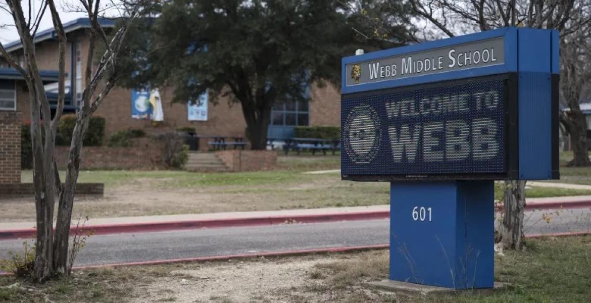 Webb Middle School in Austin on Jan. 5, 2026.