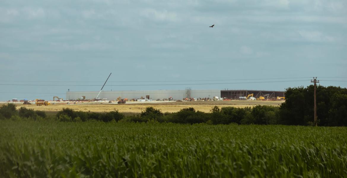 The site for OpenAI’s Stargate Milam County data center, located at 4299-2301 County Rd 134 in Burlington on May 4, 2026, is set to be completed later this year.