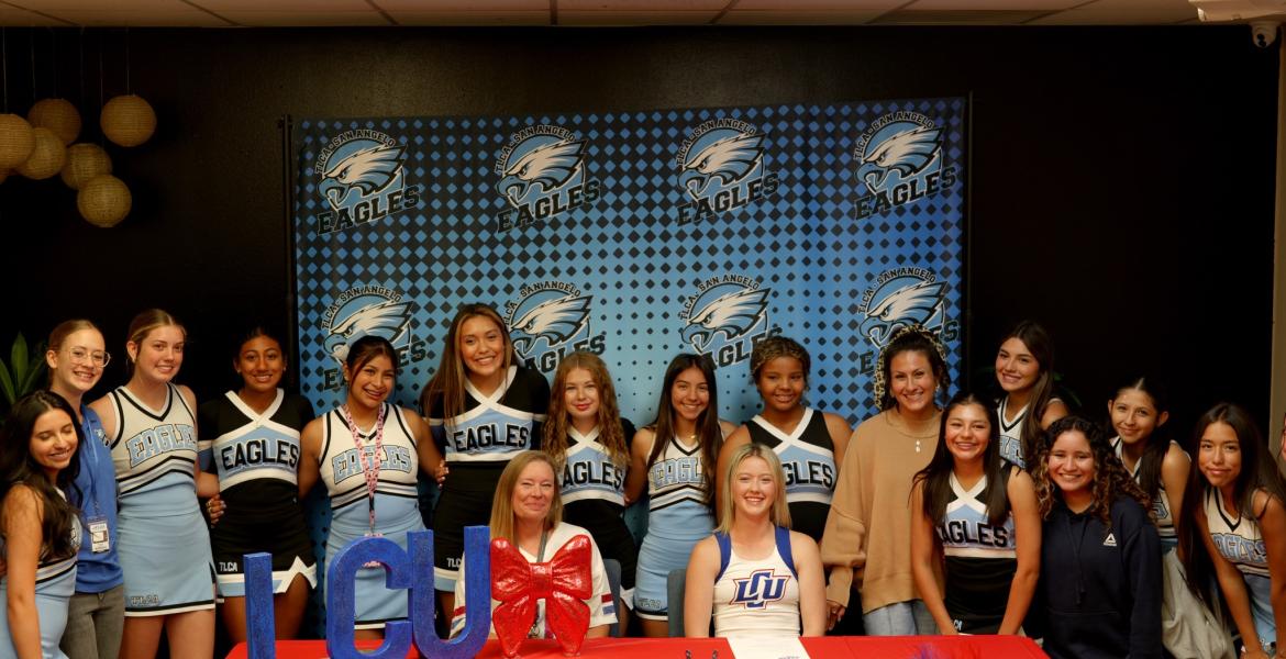 TLCA San Angelo senior Sydnee Davis Owens signed Thursday to continue her cheerleading career at Lubbock Christian University.