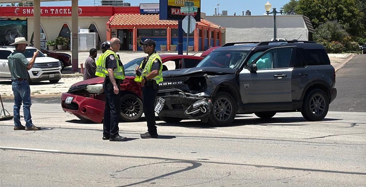 A crash on Knickerbocker Road on Wednesday afternoon resulted in one person being taken to the hospital.