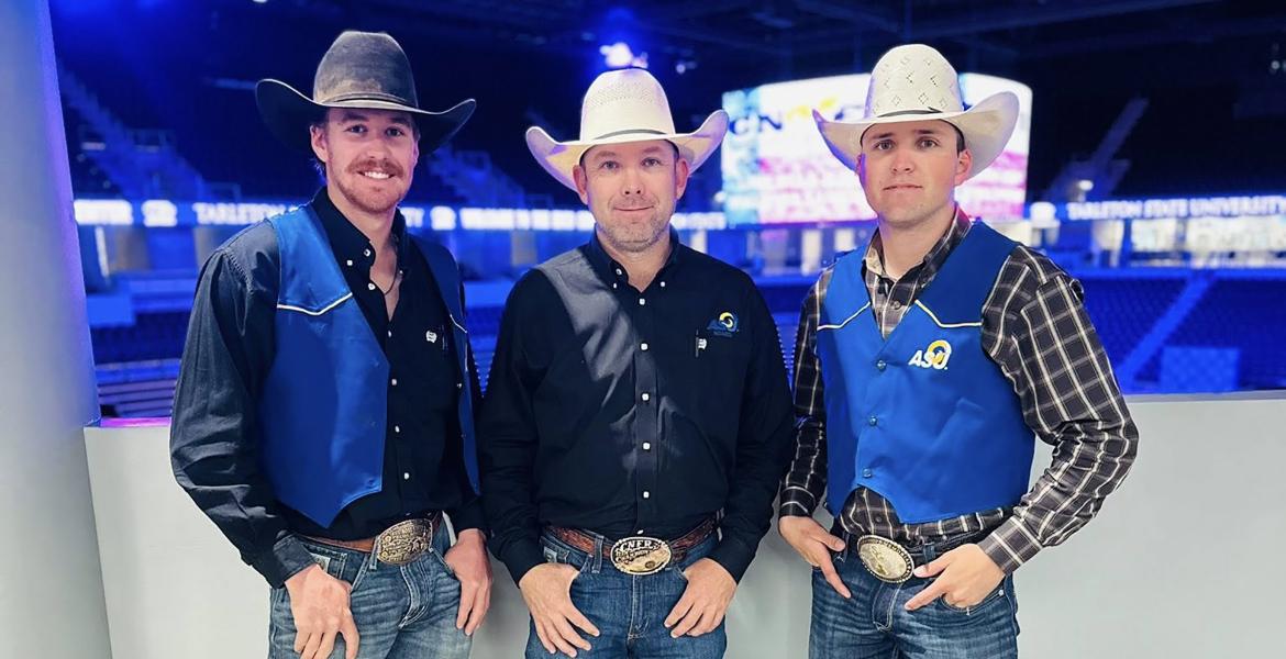 (L-R) Caleb Lake, Coach Casey Sisk, Sam Lewis
