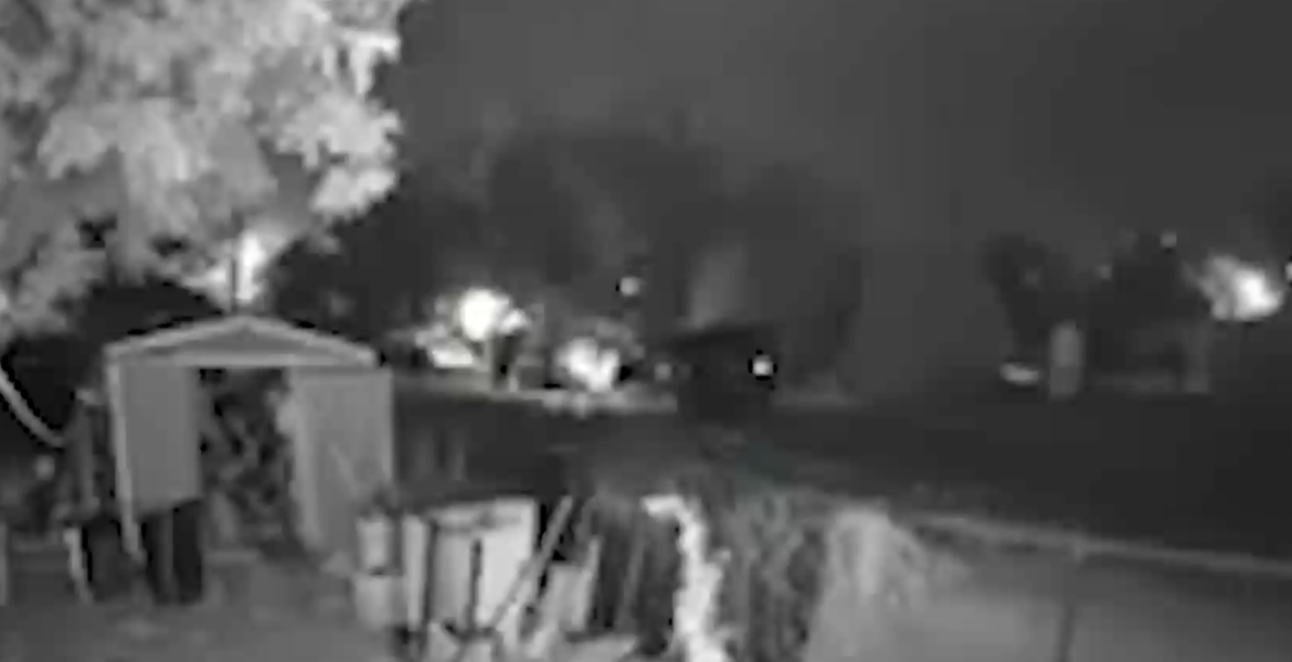 A screenshot of the footage from the Mother's Day Shooting