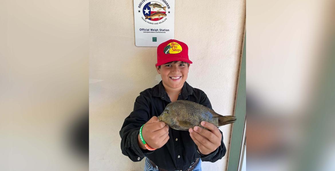 Michael Rodriguez submitted an 8-inch, 0.4-pound Rio Grande Cichlid caught on Oakes Street for pending waterbody record certification.