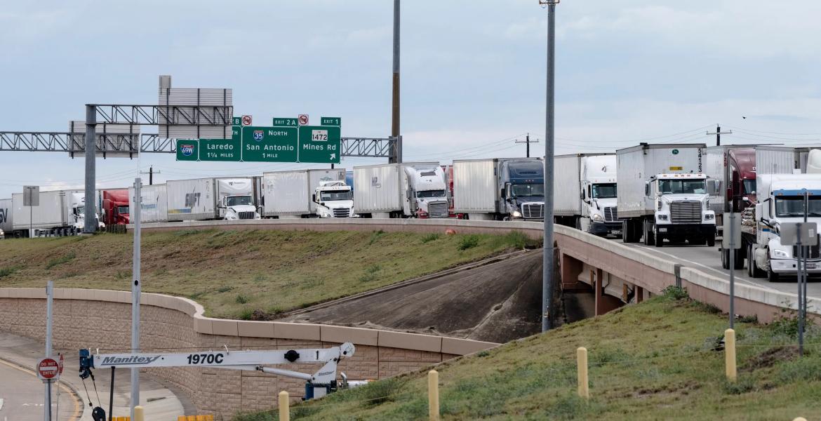 The World Trade International Bridge is seen between Texas and Mexico on April 9, 2026.