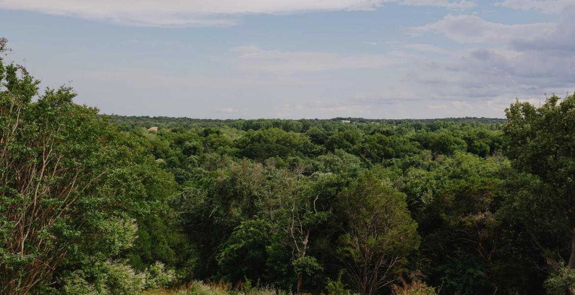 The view from a Pecan Plantation resident’s backyard in Hood County where, across the Brazos River, 862 acres are proposed to be developed into the Fort Spunky data center.