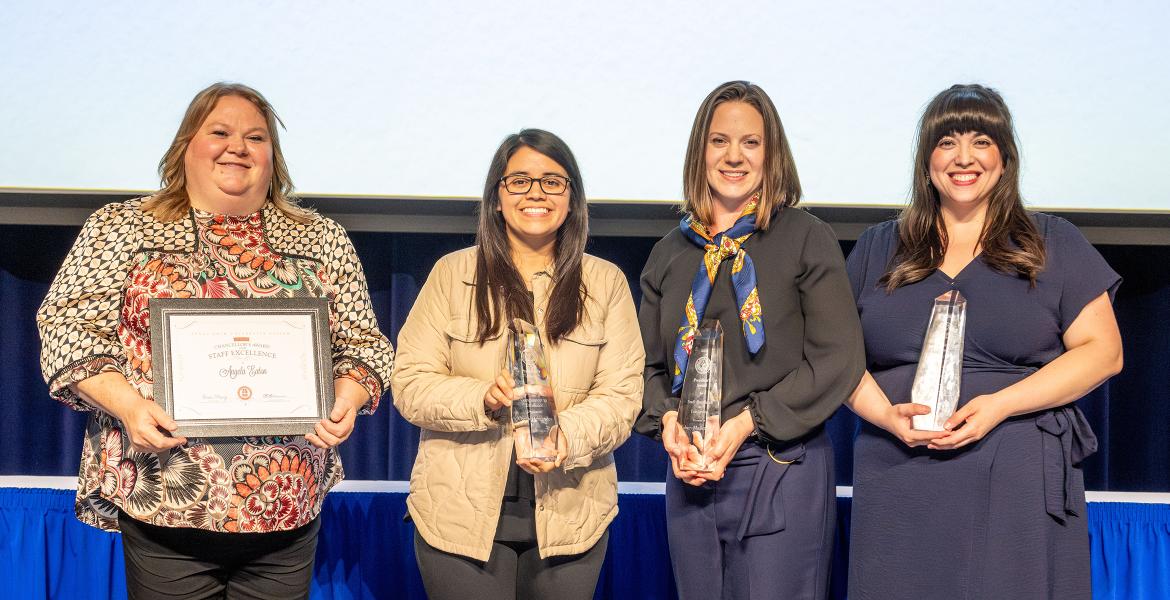 (L-R) Angela Eaton, Ceci Hernandez, Dr. Aubrey Madler, Sonia Ramirez-Munoz (not pictured: Marla Daugherty)