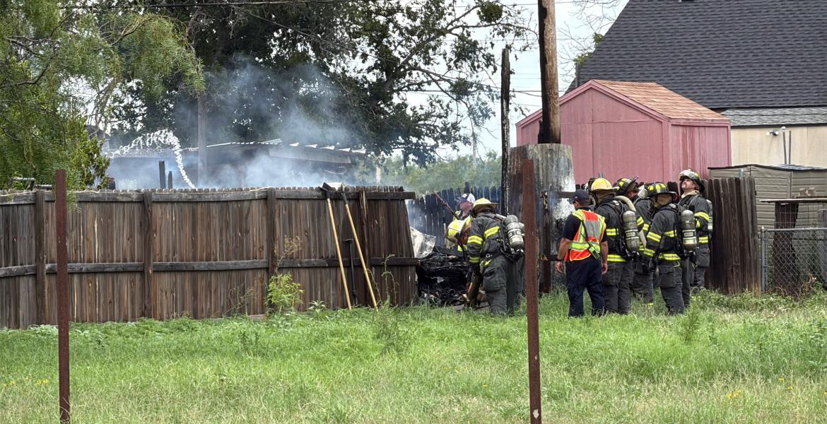 A travel trailer caught on fire Tuesday afternoon at a residence in San Angelo.