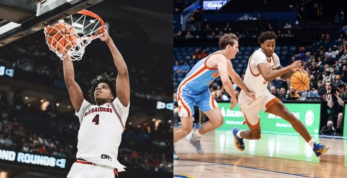 Texas Tech's Christian Anderson (Left) and Texas Longhorns' Dailyn Swain (Right)