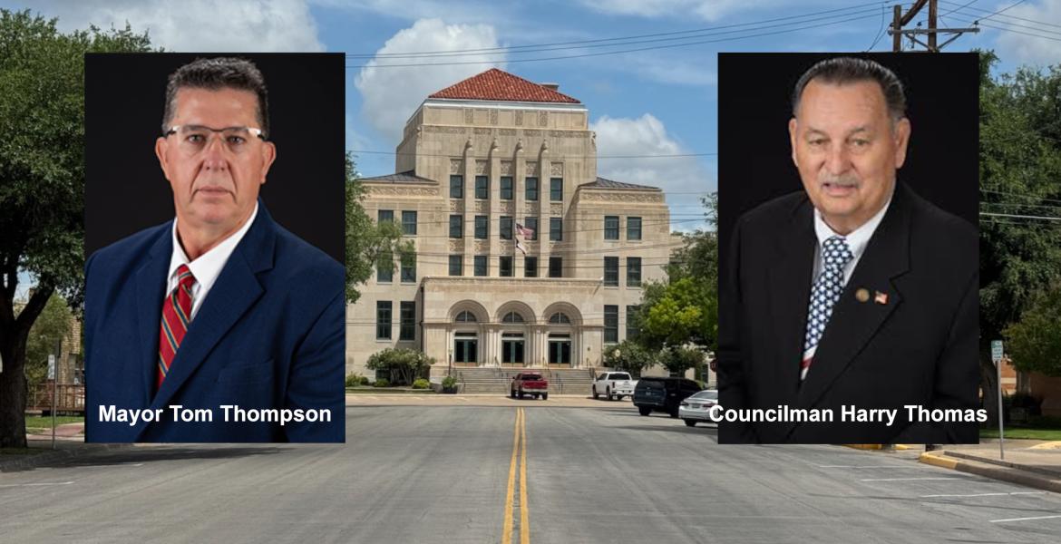 San Angelo Mayor Tom Thompson and San Angelo City Councilman Harry Thomas