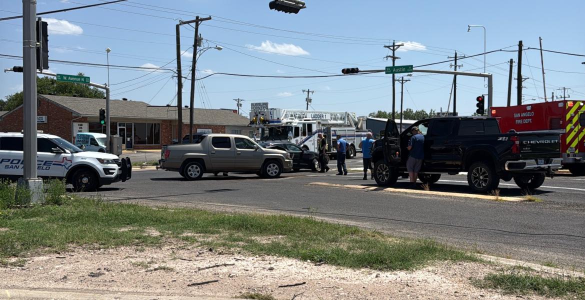 A two-vehicle crash locked down traffic on Avenue N on Wednesday afternoon.