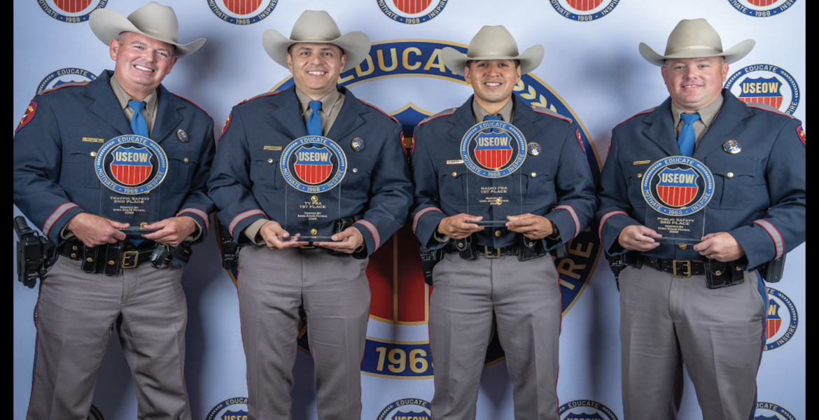 San Angelo's Justin Baker (left) was one of was recently one of five Texas officers recognized for their public safety efforts.