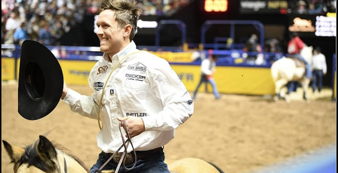 San Angelo tie-down roper Joel Harris competes at the Ponoka Stampede during the 2026 rodeo season.