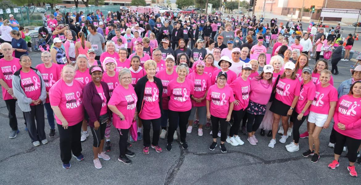 Participants line up during the Shannon Pink Ribbon Run in 2019.