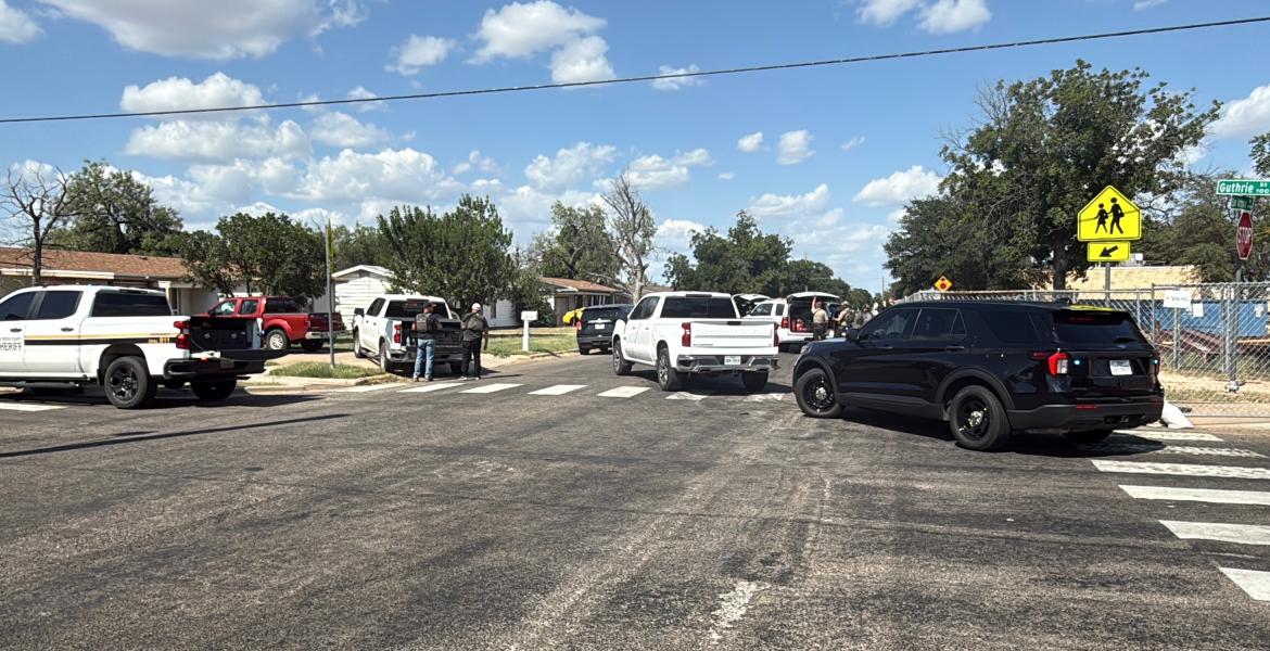 Law enforcement officers have surrounded a San Angelo home late Thursday afternoon with a suspect barricaded inside.